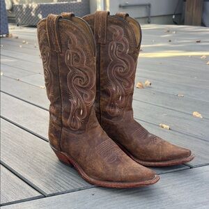 TONY LAMA AMERICANA WESTERN LEATHER BOOTS